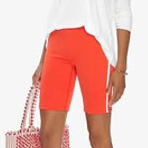Theory Slippin R Shift Riding Shorts Size Petite Red silver NWT $115.00
